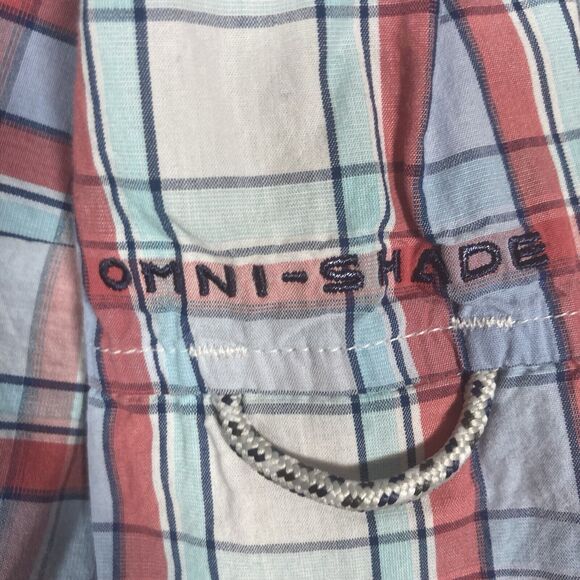 Columbia Shirt Mens Extra Large XL Red White Plaid Super Bonehead Fishing PFG - Picture 5 of 9